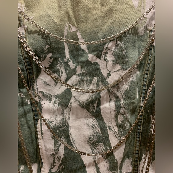 LIFTED ANCHORS CHAIN Y2K Style JEAN JACKET SIZE Small — Read Description - Picture 5 of 8